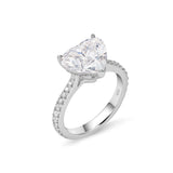 A Romantic 3.53CT Heart-Shaped Diamond Engagement Ring