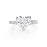 A Romantic 3.53CT Heart-Shaped Diamond Engagement Ring