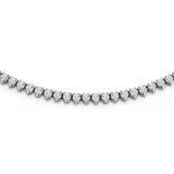 Graduated Round Tennis Necklace (5Points)- 8 - 19 Carats - Lab or Natural Diamonds