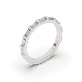 Half Eternity Emerald Cut Ring