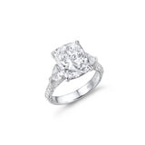 3-Stone Cushion Cut Diamond Ring