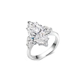 3-Stone 5ct Marquise Diamond & Hearts Shape Sides