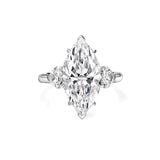 3-Stone 5ct Marquise Diamond & Hearts Shape Sides