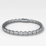 Classic Ovals Tennis Bracelet - 20.00 Carats - Lab Growing Diamonds