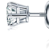 Sofia - 6 Prongs Basket Round Brilliant Stud Earring- Lab Created Diamonds
