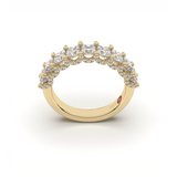 Princess-Cut Half Eternity Ring with Micro Pavé Accents - Custom Design