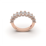 Princess-Cut Half Eternity Ring with Micro Pavé Accents - Custom Design