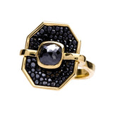 3.00CT Black Opus Octagon Diamond Ring