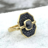 3.00CT Black Opus Octagon Diamond Ring