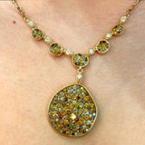 7.15CT Cinnamon Pebble Drop Diamond Necklace