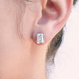 Kate Emerald 4 Prongs Basket Stud Earring