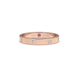8 Diamonds Bezel Ring Setting- Natural Diamonds
