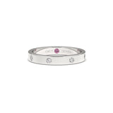 8 Diamonds Bezel Ring Setting- Natural Diamonds