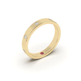 8 Diamonds Bezel Ring Setting- Natural Diamonds