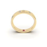 8 Diamonds Bezel Ring Setting- Natural Diamonds