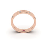 8 Diamonds Bezel Ring Setting- Natural Diamonds