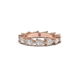 Teardrop All-Around Diamond Eternity Ring  - Custom Design