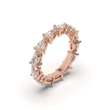 Teardrop All-Around Diamond Eternity Ring  - Custom Design