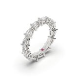 Teardrop All-Around Diamond Eternity Ring  - Custom Design