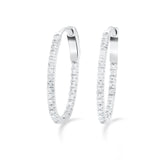 Gypsy 25/35 - Oval Shape Earrings- Real Natural Diamonds