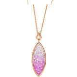 5.25ct Ombre Pink Sapphire Genie Bottle Necklace