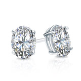 Yuval - Oval 4 Prongs Basket Stud Earring