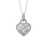 Sweetheart Pendant - Various Diamond Combinations - Real Diamonds