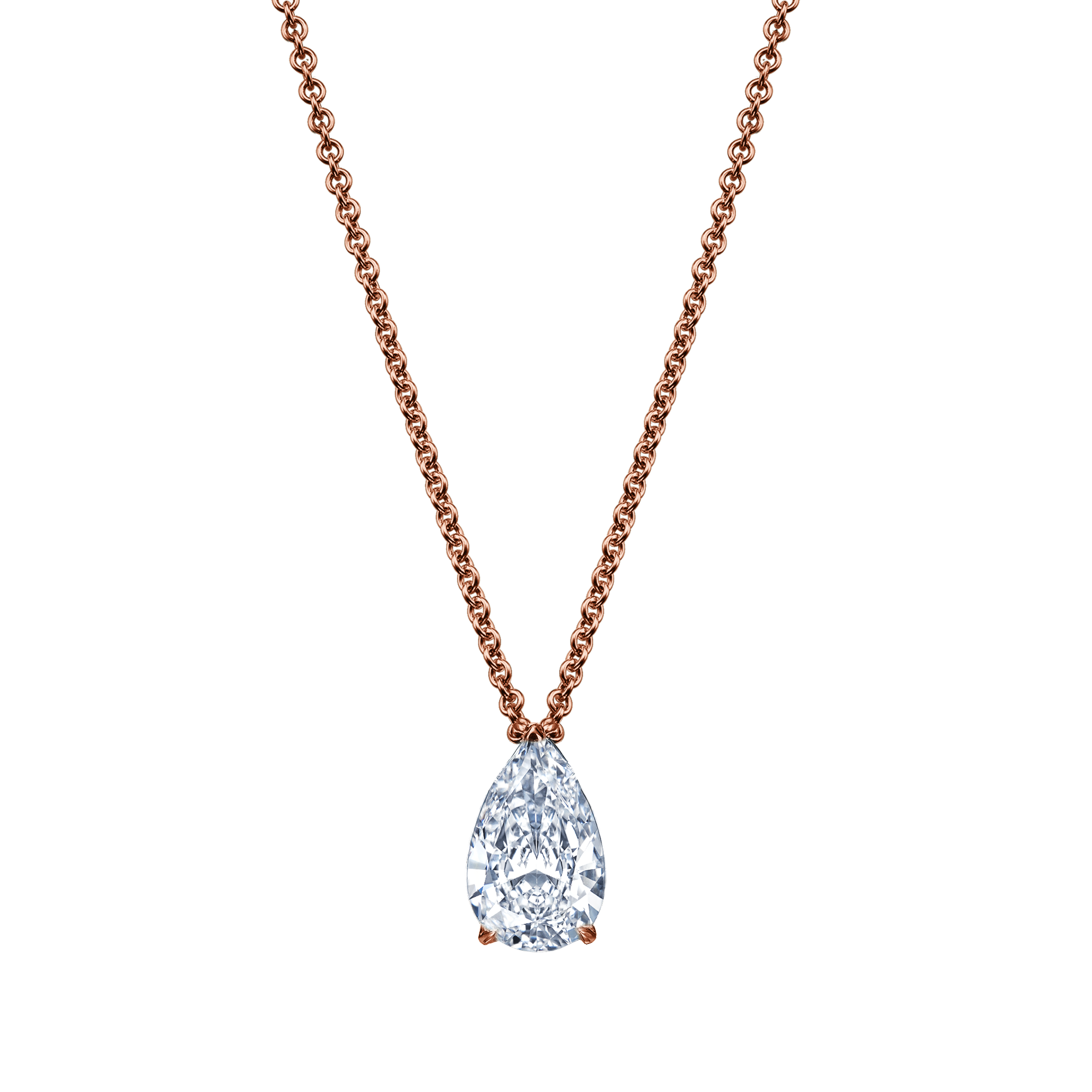 2.50+ CARAT Pear Solitaire Pendant Lab-Eco Diamond