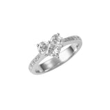 Heart Strings Ring - Various Diamond Combinations - Real Diamonds