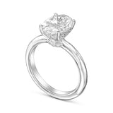 ANNA- 2.70CT OVAL 4 Prongs Bride Band - Lab Eco Diamond