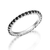 32 Black Diamond All Around Eternity Ring - Real Natural Diamonds