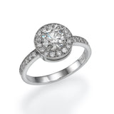 0.57CT GIA Diamond HALO Ring - Real Natural Diamonds