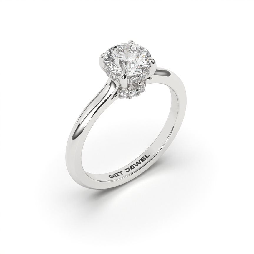 STELLAR - Round 4 Prongs Smooth Sleeves Band – GET-JEWEL.COM