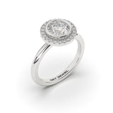 GRACE - Round Bezel Halo Setting Smooth Band