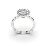 GRACE - Round Bezel Halo Setting Smooth Band