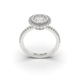 CHIC - Round Halo Bezel Setting Micro Band