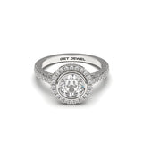 LUXE - Round Bezel Halo Setting Sleeves Micro Band