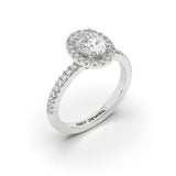 OPULENCE - Oval Halo 4 Prongs Setting  Classic Micro Band