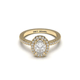 OPULENCE - Oval Halo 4 Prongs Setting  Classic Micro Band