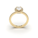 OPULENCE - Oval Halo 4 Prongs Setting  Classic Micro Band