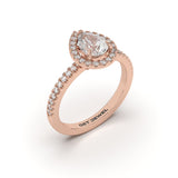 ETHEREAL - Pear Halo Setting Band - 3 Prongs