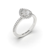 ETHEREAL - Pear Halo Setting Band - 3 Prongs