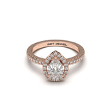 ETHEREAL - Pear Halo Setting Band - 3 Prongs