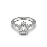 ETHEREAL - Pear Halo Setting Band - 3 Prongs