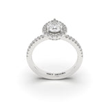 ETHEREAL - Pear Halo Setting Band - 3 Prongs