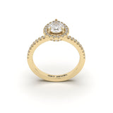 ETHEREAL - Pear Halo Setting Band - 3 Prongs