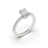 ALLURE - Emerald 4 Prongs Setting Classic Micro Band