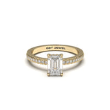 ALLURE - Emerald 4 Prongs Setting Classic Micro Band