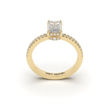 ALLURE - Emerald 4 Prongs Setting Classic Micro Band