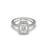 REGAL - Emerald Halo 4 Prongs Setting Classic Micro Band